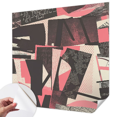 Fotobehang babykamer met een geometrische collage als motief