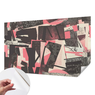 Fotobehang babykamer met een geometrische collage als motief