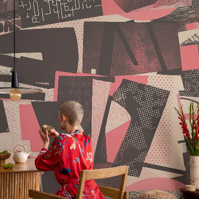 Fotobehang babykamer Geometrische collage