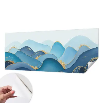 Foto behang voor de kinderkamer met een glooiend landschap