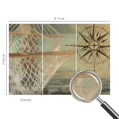 Fotobehang voor de kinderkamer met een rustgevend zeezichtontwerp