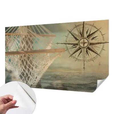 Fotobehang voor de kinderkamer met een rustgevend zeezichtontwerp