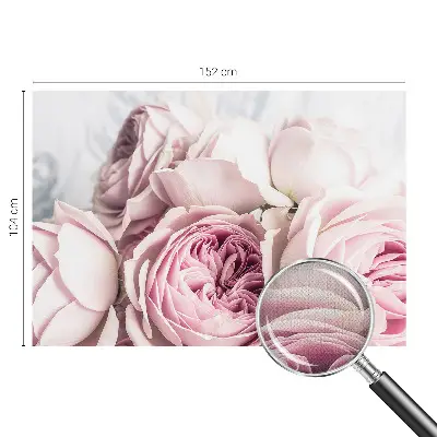 Fotobehang babykamer met roze rozen