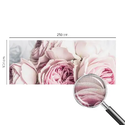 Fotobehang babykamer met roze rozen