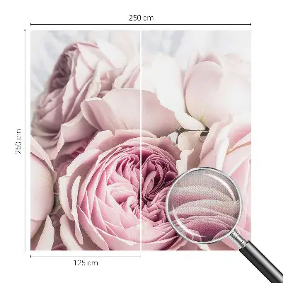 Fotobehang babykamer met roze rozen