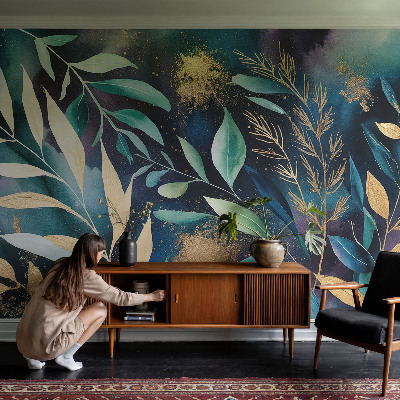 Fotobehang tienerkamer Botanische bladeren
