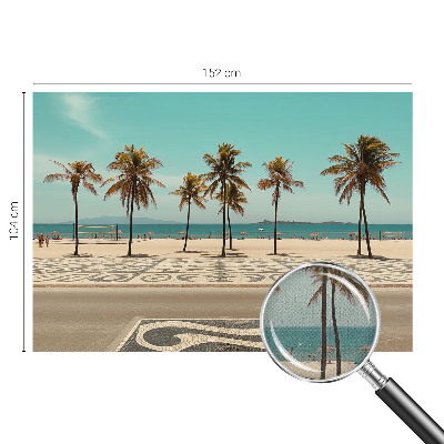 Zelfklevend fotobehang op maat met een palmbomenstrandmotief