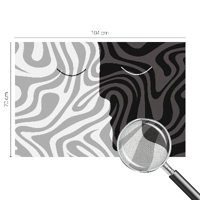 3D fotobehang met een abstracte voorstelling van gezichten