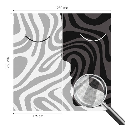 3D fotobehang met een abstracte voorstelling van gezichten