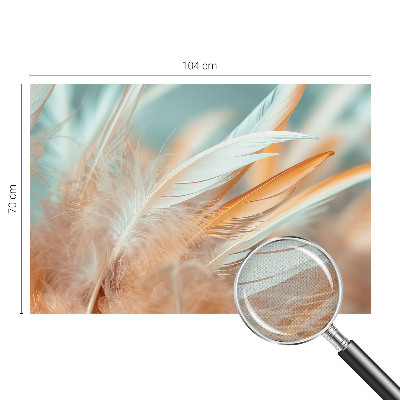 Fotobehang voor kinderkamer met een fijn verenmotief