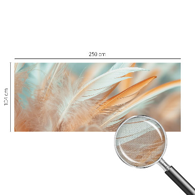Fotobehang voor kinderkamer met een fijn verenmotief