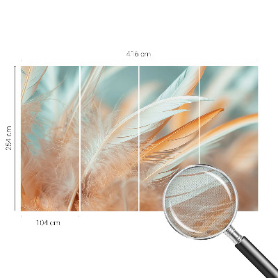 Fotobehang voor kinderkamer Fijne veren