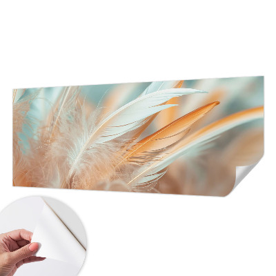 Fotobehang voor kinderkamer met een fijn verenmotief