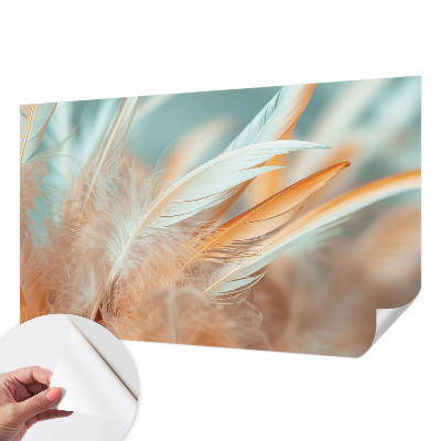Fotobehang voor kinderkamer met een fijn verenmotief