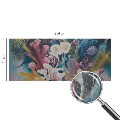 Fotobehang babykamer met een bloemenexplosie als vrolijk patroon