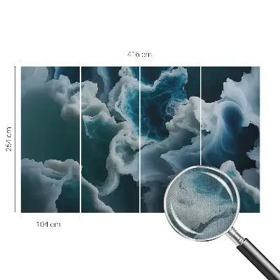 Fotobehang voor de kinderkamer met motief van zeegolven