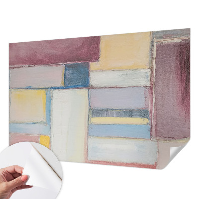 Fotobehang tienerkamer met een patroon van geometrische vormen