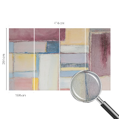 Fotobehang tienerkamer met een patroon van geometrische vormen