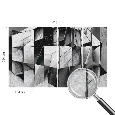 Zelfklevend fotobehang met een geometrisch abstract motief