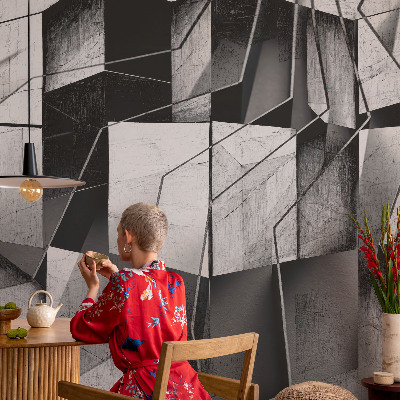 Zelfklevend fotobehang met een geometrisch abstract motief