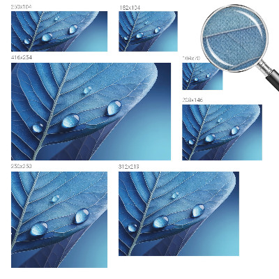 Fotobehang zelfklevend Blauw blad
