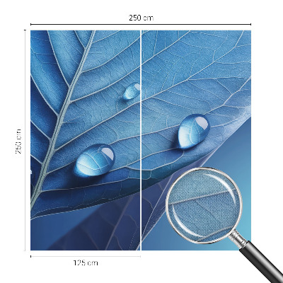 Fotobehang zelfklevend met een blauw bladmotief