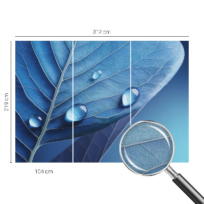 Fotobehang zelfklevend Blauw blad