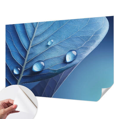 Fotobehang zelfklevend Blauw blad