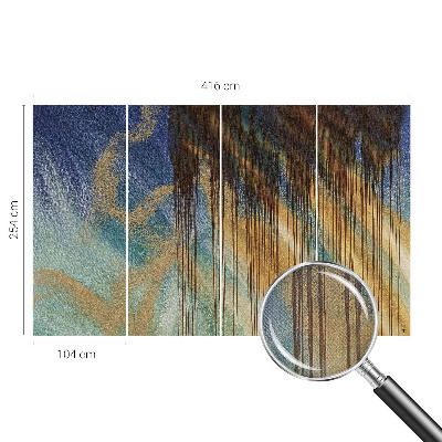 Zelfklevend fotobehang op maat met een abstracte compositie