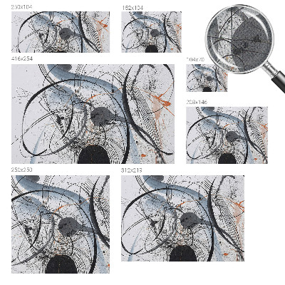 Foto behang voor de kinderkamer met een expressief abstracte print