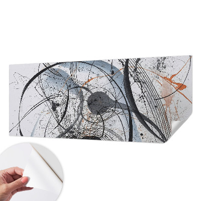 Foto behang voor de kinderkamer met een expressief abstracte print