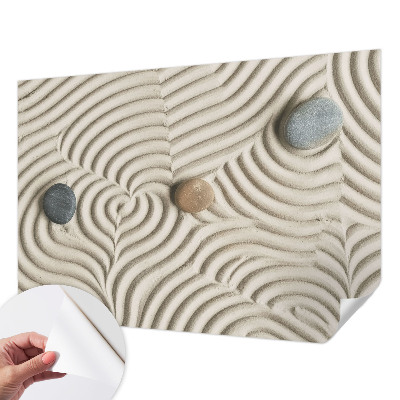 Fotobehang kinderkamer met een dessin van harmonieuze golven