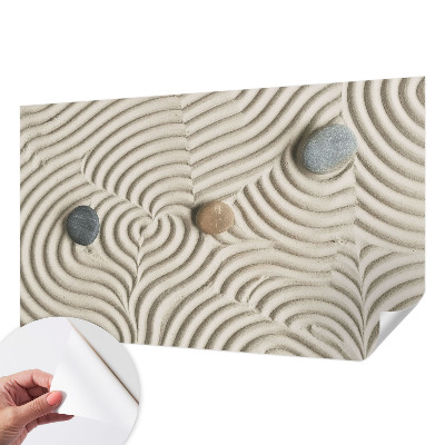 Fotobehang kinderkamer met een dessin van harmonieuze golven