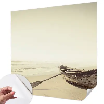 Fotobehang voor kinderkamer met een rustig zeezichtontwerp