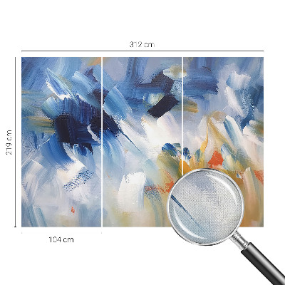 Fotobehang babykamer met kleurrijke penseelstreken