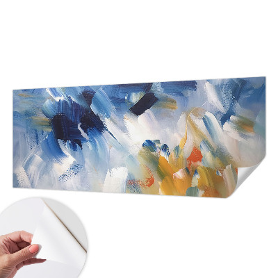Fotobehang babykamer met kleurrijke penseelstreken