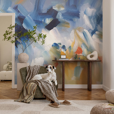 Fotobehang babykamer Kleurrijke penseelstreken