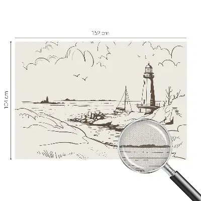 Fotobehang tienerkamer met een kustlandschap als print