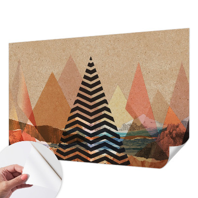 Foto behang voor de keuken Abstract landschap