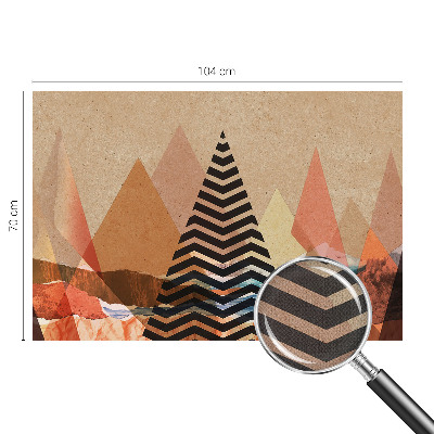 Foto behang voor de keuken met een abstract landschap