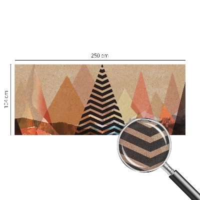 Foto behang voor de keuken met een abstract landschap