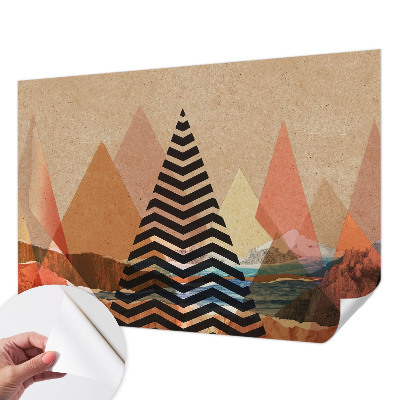 Foto behang voor de keuken Abstract landschap