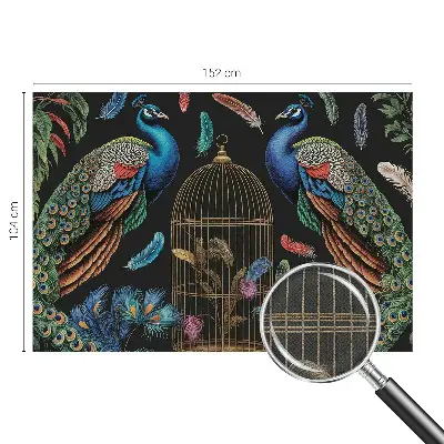 Fotobehang zelfklevend met exotische pauwen als print