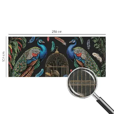 Fotobehang zelfklevend met exotische pauwen als print