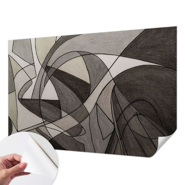 Zelfklevend fotobehang op maat met geometrische abstractie als ontwerp