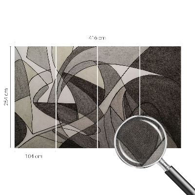 Zelfklevend fotobehang op maat met geometrische abstractie als ontwerp