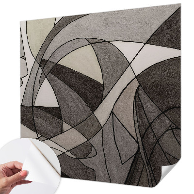 Zelfklevend fotobehang op maat met geometrische abstractie als ontwerp