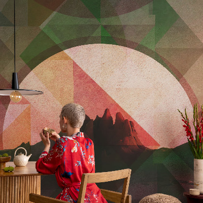 Foto behang voor de kinderkamer met een schilderachtig heuvellandschap