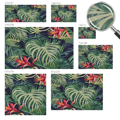 Fotobehang kinderkamer met een exotisch plantenmotief