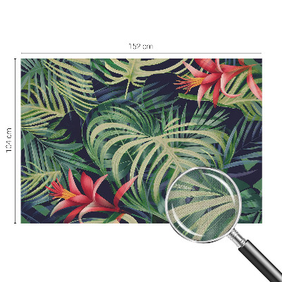 Fotobehang kinderkamer met een exotisch plantenmotief